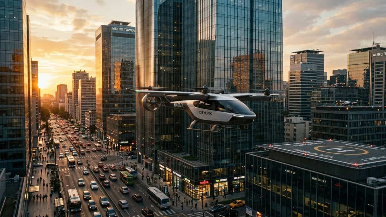 Carros voadores começam operação comercial em 2026 com táxis aéreos e vertipostos